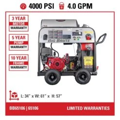 Simpson BB65106 Honda 4000 Psi Gas 4 Gpm Pressure Washer 16 Simpson BB65106 Honda 4000 Psi Gas 4 Gpm Pressure Washer -Chainsaws Store 0827b442 d9db 47c7 baff f1d3805e12f9