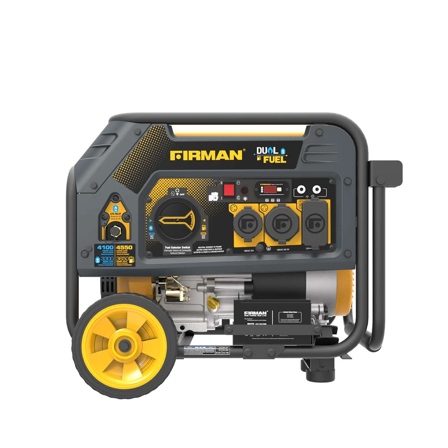 Firman Hybrid Series 3650 W 120 V Gasoline Or Propane Portable Generator 1 Firman Hybrid Series 3650 W 120 V Gasoline Or Propane Portable Generator