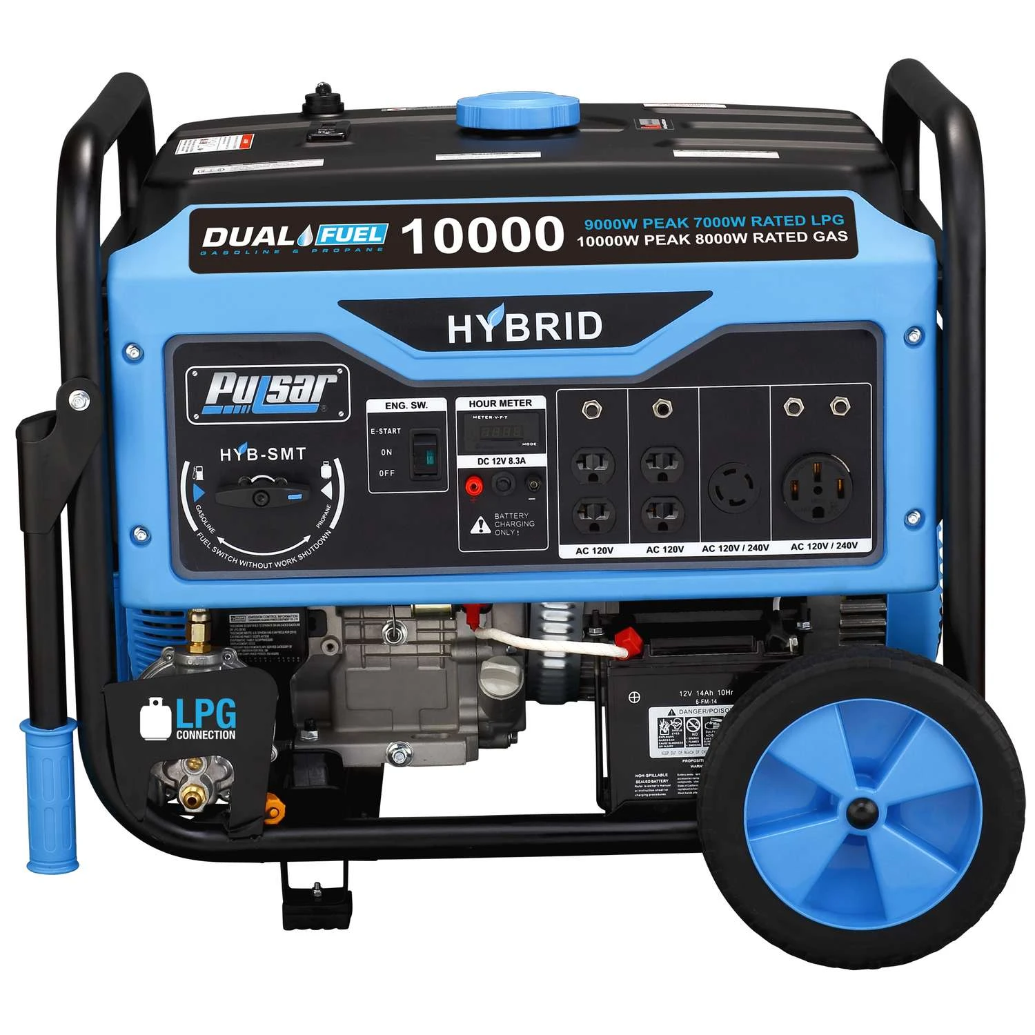Pulsar 8000 W 120/240 V Gasoline Or Propane Portable Generator 2 Pulsar 8000 W 120/240 V Gasoline Or Propane Portable Generator - Image 2