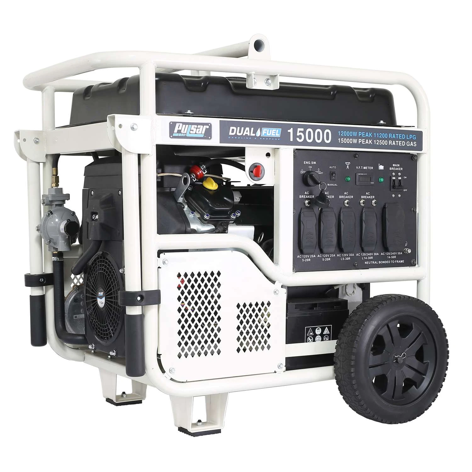 Pulsar 12000 W 240 V Gasoline Or Propane Portable Generator 2 Pulsar 12000 W 240 V Gasoline Or Propane Portable Generator - Image 2