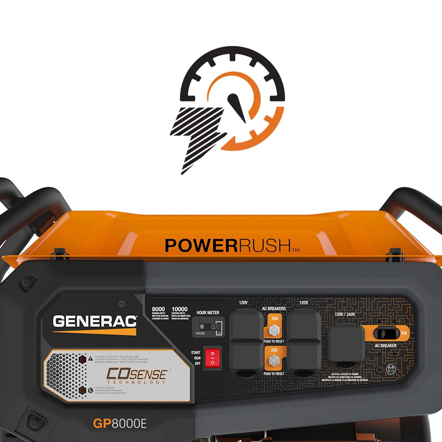 Generac GP Series 8000 W 240 V Gasoline Portable Generator GP8000E 3 Generac GP Series 8000 W 240 V Gasoline Portable Generator GP8000E - Image 3