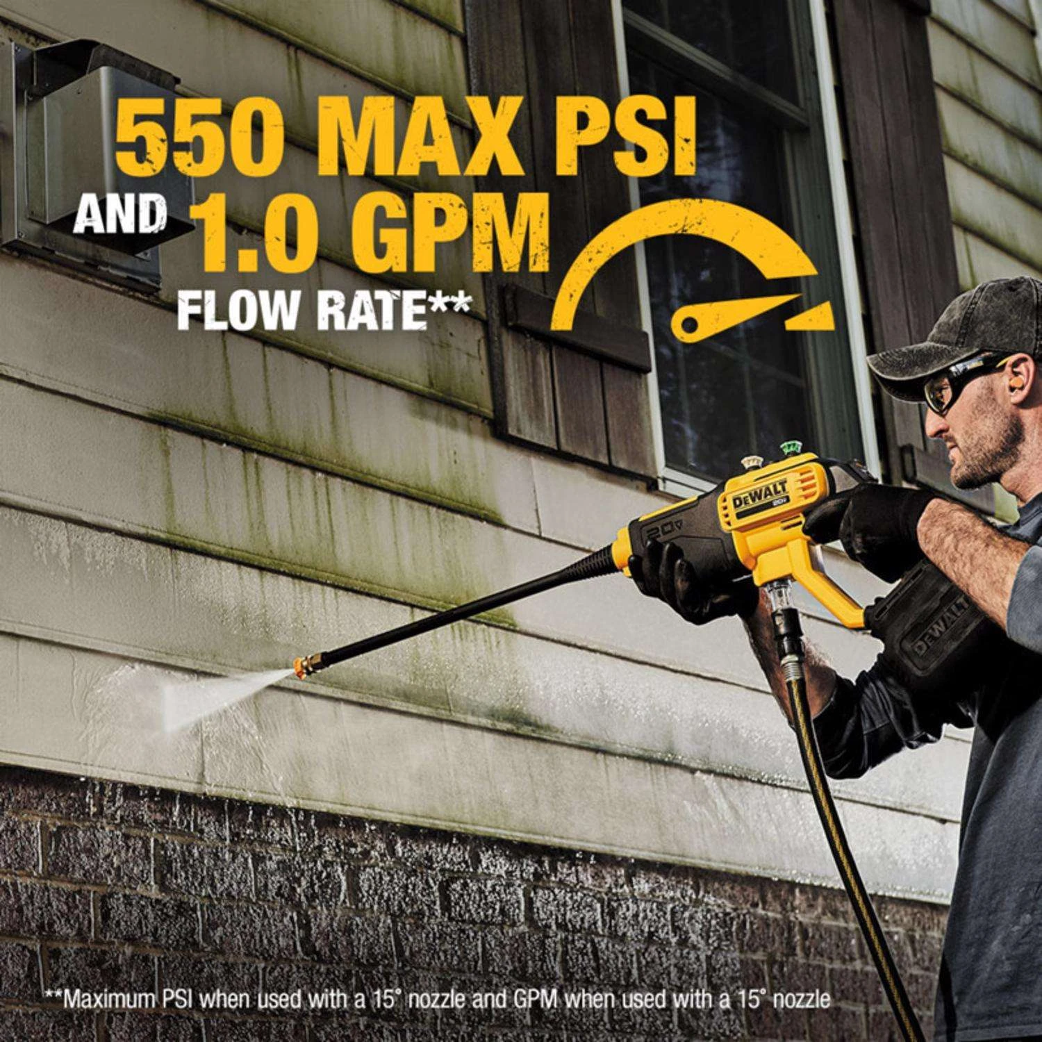 DeWalt 20V MAX DCPW550B OEM Branded 550 Psi Battery 1 Gpm Portable Power Cleaner 7 DeWalt 20V MAX DCPW550B OEM Branded 550 Psi Battery 1 Gpm Portable Power Cleaner - Image 7