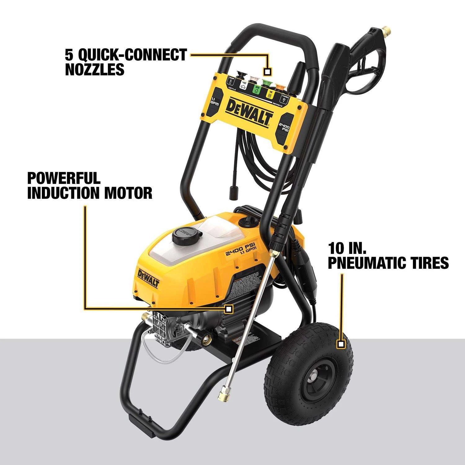 DeWalt DWPW2400 OEM Branded 2400 Psi Electric 1.1 Gpm Pressure Washer 2 DeWalt DWPW2400 OEM Branded 2400 Psi Electric 1.1 Gpm Pressure Washer - Image 2